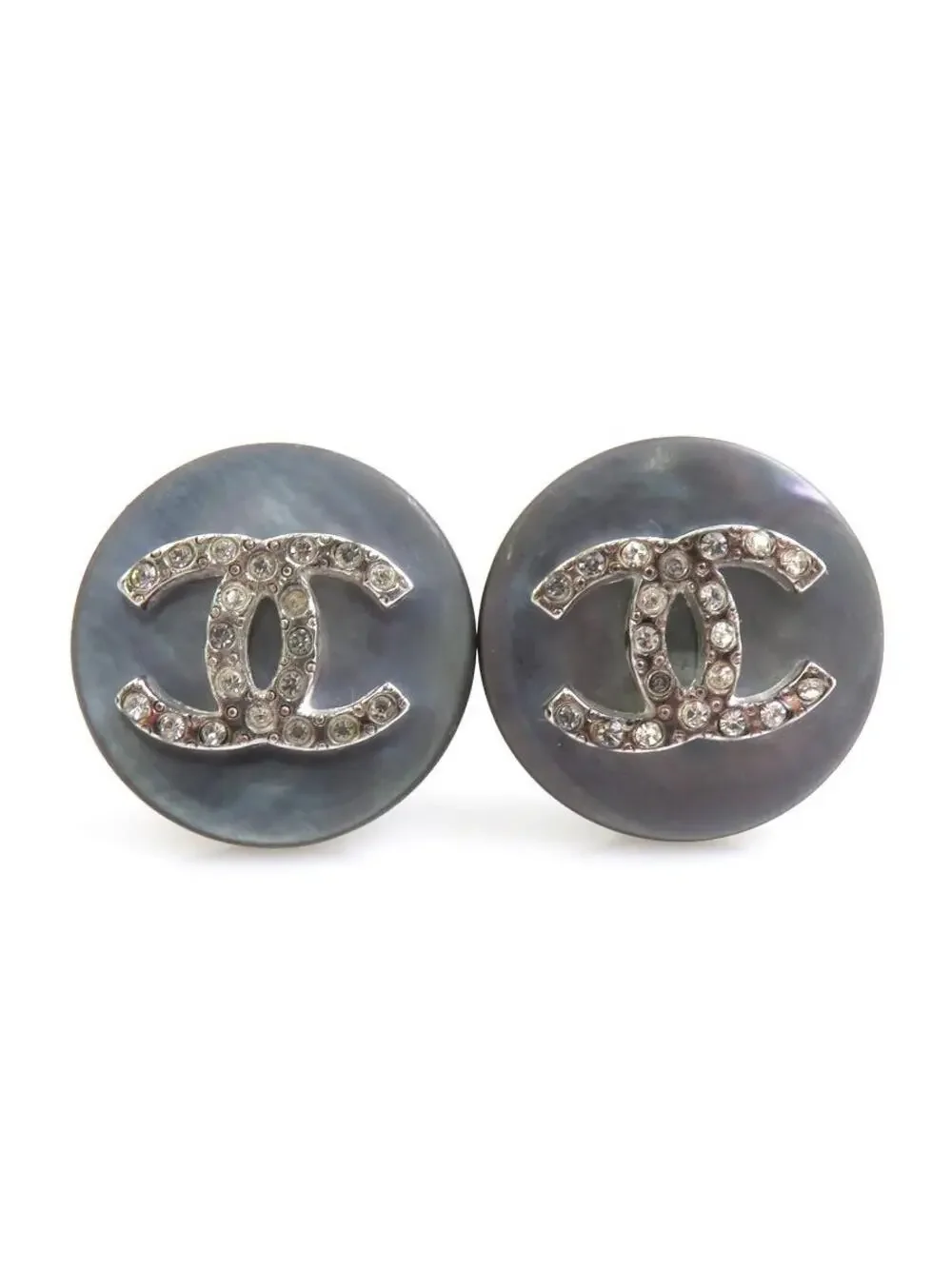Auth Chanel Vintage Cc Logo Earrings #339537C27B